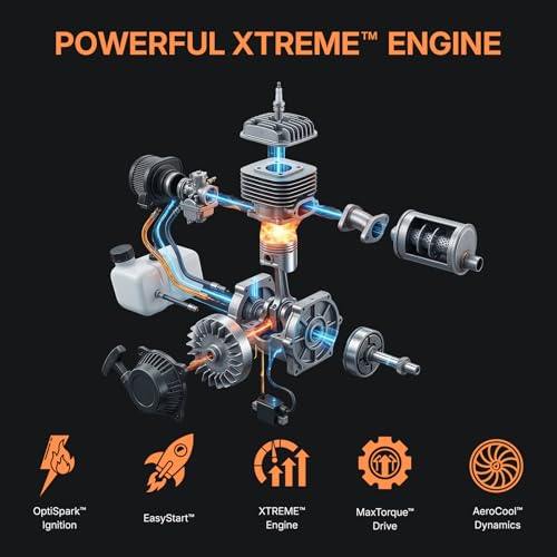 WORKIT 43CC Post Hole Digger, Auger Post Hole Digger Easy Start, 2-Cycle Xtreme Engine, Gas Powered Earth Auger with 8" Auger Drill Bit, 20" Extension Rods, EPA Certification, for Farmland, Garden