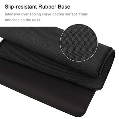 Gaming Mouse Mat/Mouse Pad 23.6x11.8x0.12Inch | XXL Mouse pad | Table mat/Large Size | Improved Precision and Speed | Rubber Base for Stable Grip on Smooth Surfaces Non-Slip (60x30Black004)