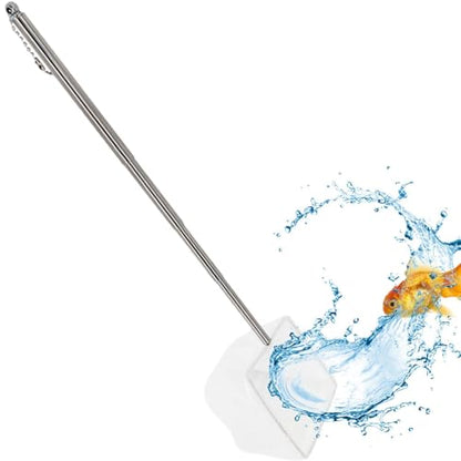 Aquarium Fish Tank Net - Fish Catching Net, Expandable Goldfishh Net | Fish Aquariums Nets with Adjustable Long Handle, Small Aquarium Net, Pond Shrimp Aquarium Net for Fiish Small Pond and Pool - size: large-square