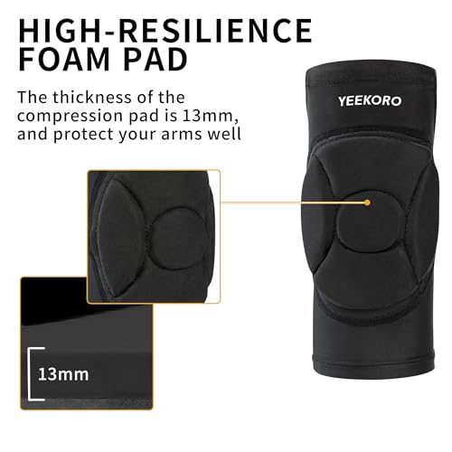 Kids/Youth Knee Pads Elbow Pads, Sports Compression Support Sleeve | Knee Elbow Protective Gear, Sports Knee Elbow Protector with Thickened Pads for Basketball Wrestling Football Volleyball - size: YL (arm circumference: 8.27-9.06‘’)