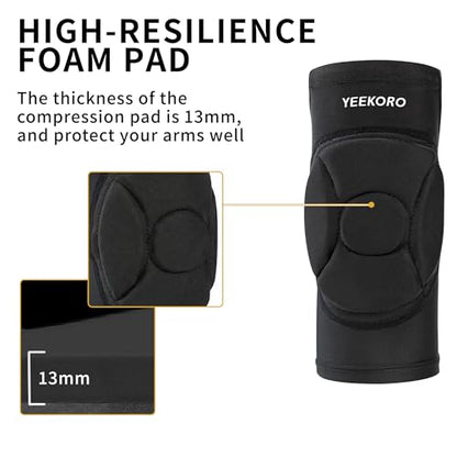 Kids/Youth Knee Pads Elbow Pads, Sports Compression Support Sleeve | Knee Elbow Protective Gear, Sports Knee Elbow Protector with Thickened Pads for Basketball Wrestling Football Volleyball - size: YL (arm circumference: 8.27-9.06‘’)
