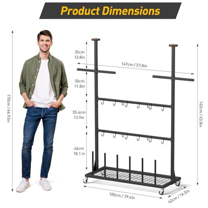 ikkle Large‑Capacity Hockey &Lacrosse Gear Drying Rack.