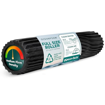 Oceanfoam Tidal Roller, Foam Roller for Exercise (Black & Charcoal Marbled) - color: Black & Charcoal Marbled