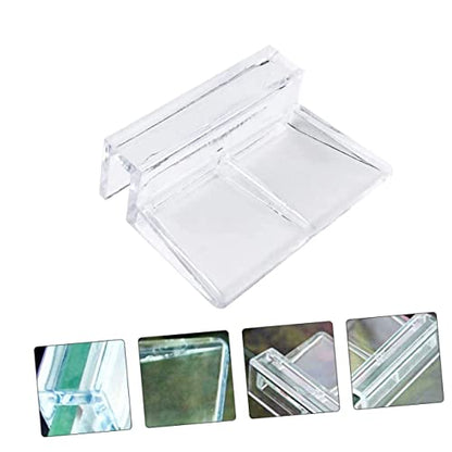 Milisten Fish Tank Bracket Fish Tank Lid Clip Aquarium Glass Cover Holder Aquarium Cover Holder Fish Tank Stands Aquarium Glass Lid Bracket Fish Tank and Stand Shelf Frame Acrylic, 5x4cm, Y450321RJ4