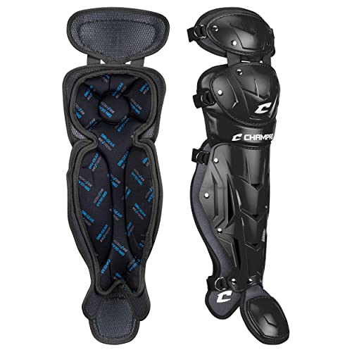 Champro Optimus Pro Catcher/Umpire Leg Guards - color: Black, size: 13.5"
