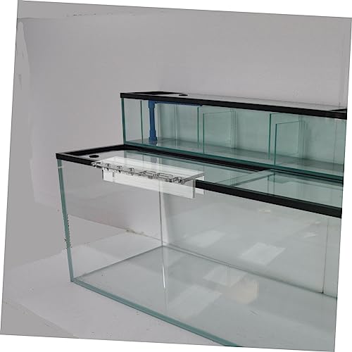 COLLBATH Fish Tank Tool Organizer Stand Acrylic Scissors and Tweezers Storage Rack for Aquarium Maintenance Compact Design Multiple for Water Plant Tools