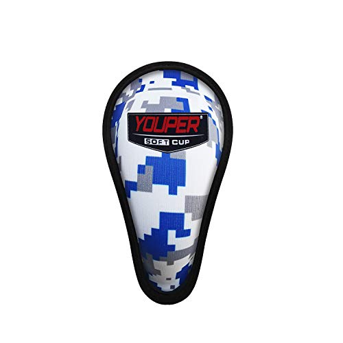 Youper Boys Youth Soft Foam Protective Athletic Cup (Ages 4-6), Kids Sports Cup for Baseball, Football, Lacrosse, MMA - color: Ocean Camo