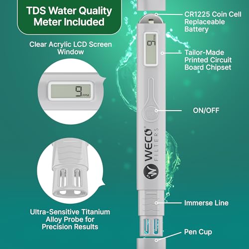 WECO PDI-1025 Color Changing Deionizing Mixed Resin - Replacement Refill Cartridge - TDS Filtration for Aquariums with Economy Housing Kit - 2-1/2" x 10" - style: with Economy Housing Kit