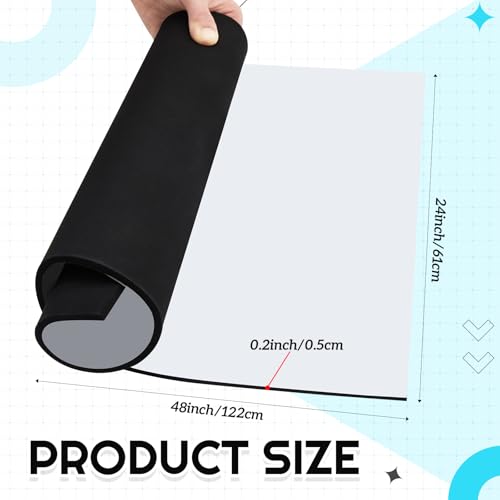 1 Pcs 48 x 24 Inch Aquarium Fish Self Leveling Mat for Under Tank 5mm Thick Foam Compressible Neoprene Mat with Adhesive Backing Shockproof Waterproof Easy to Cut Stability, Black - color: Compressible Neoprene Foam, size: 48 x 24 Inch