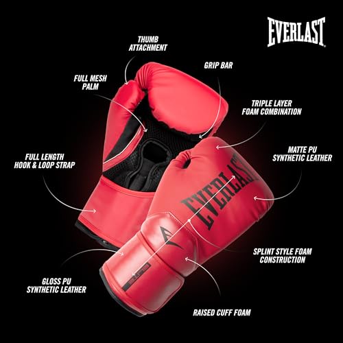 Everlast Elite 2 Boxing Gloves - color: Red, size: 8 oz