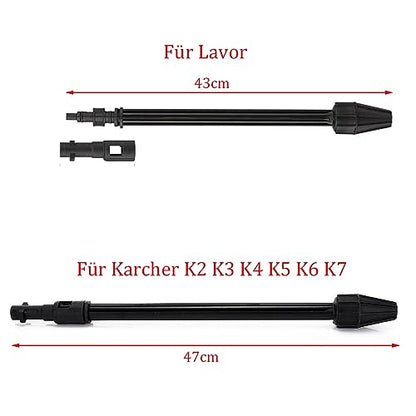 Pressure Washer Lance for Karcher K2-K7, 145 Bar High Pressure Spray Lance with Adjustable Nozzle Pressure Washer Accessory for Karcher K2-K7