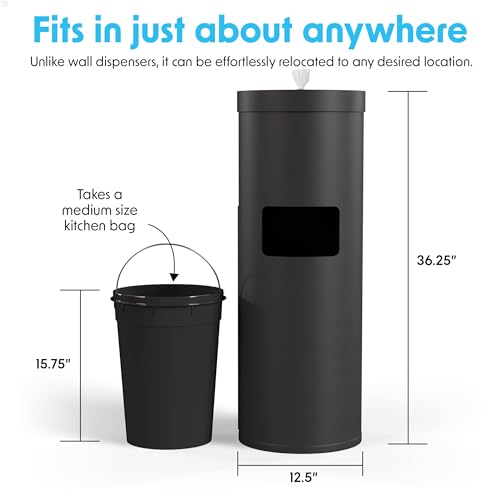 Wipex Wipe Dispenser Refill Bundle - 700 Count Gym Wipes for Equipment, Lemongrass & Eucalyptus Scent with Black Stainless Steel Floor Dispenser & Trashcan, Perfect for Fitness Centers & Facilities - size: 700 Count (Pack of 1), style: Original Lemongrass