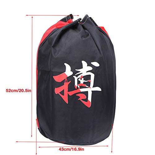 52 x 43 cm / 20.5 x 16.9 in Taekwondo Drawstring Backpacks, Oxford Cloth Unisex Gym Sports Bag, Taekwondo Sparring Backpack - size: Protective gear bag with the word fight