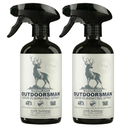 Odorless Outdoorsman Odor Eliminator Spray, Unscented, 2 Pack, 16 oz - size: 16 Fl Oz (Pack of 2)