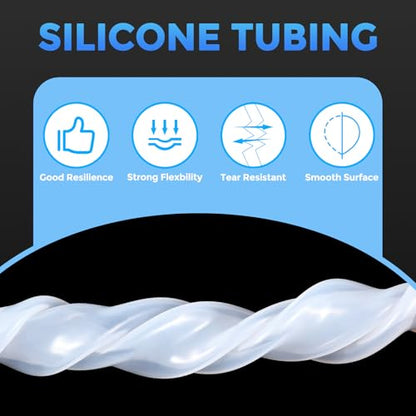 Silicone Tubing,2mm ID x 4mm OD Pure Silicon Tube High Temp Silicone Hose [for Home Brewing,Beer Line,Wine Making,Aquaponics]-33 ft Length/Clear - size: 2mm ID x 4mm OD, style: 33 Feet