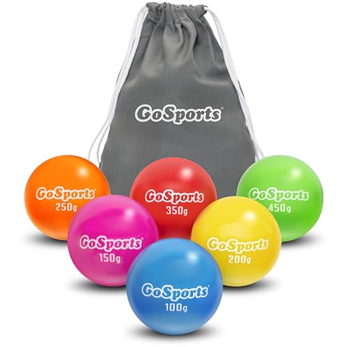 GoSports Plyometric Training Balls, 6 Pack - Standard or Advanced - style: Standard Range 3.5oz-16oz