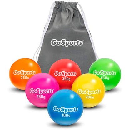 GoSports Plyometric Training Balls, 6 Pack - Standard or Advanced - style: Standard Range 3.5oz-16oz