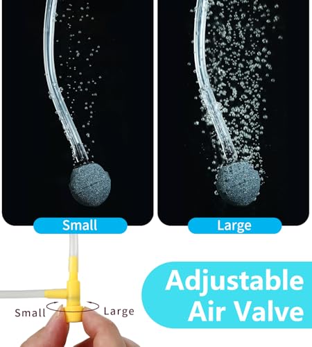 Aquarium Air Pump Mini Fish air Pump Super Quiet Fish Bowl air Pump for Up to 10 Gallon Fish Tank 1.5 Watts 310ml/min