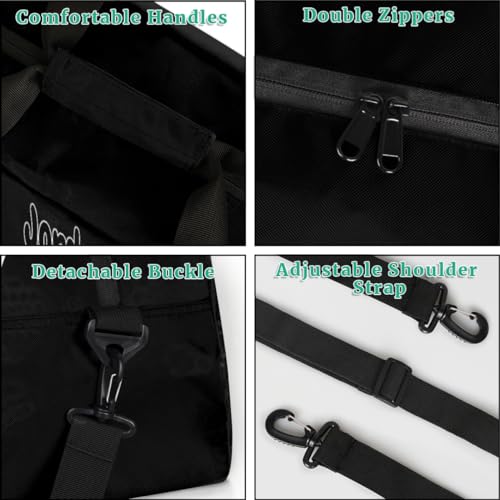 Custom Sports Football Basketball Baseball Duffel Bag, Solid Black - color: Color 20