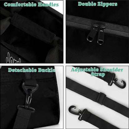 Custom Sports Football Basketball Baseball Duffel Bag, Solid Black - color: Color 20