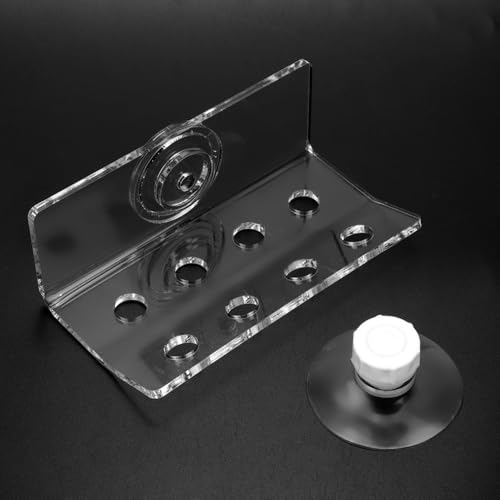 Transparent Acrylic Corals Frag Rack 8 Holes with Suction Cup Fish Container Corals Support Bracket Aquarium Corals Holder for Saltwater Tank