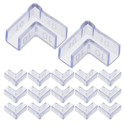 25pcs Fish Tank Corner Protectors 10mm Thick Aquarium Glass Edge Guards L-Shaped Safety Bumpers for Proofing and Furniture Protection