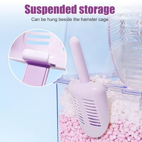 MiOYOOW Hamster Litter Scoop, Plastic Sand Shovel Small Animal Mesh Scooper for Guinea Pig Hamsters Gerbils Small Animals - color: green