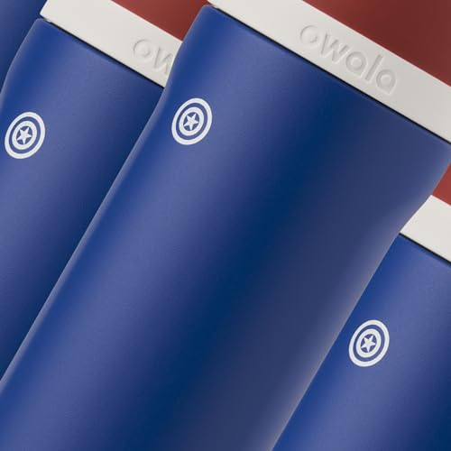 Owala Marvel FreeSip Stainless Steel Water Bottle 24 oz Captain America - color: Captain America, size: 24 Ounces