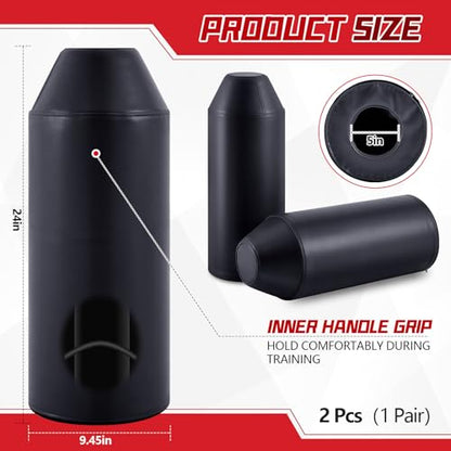 Tellegloww 2 Pack Football Arm Shield Blocking Pad, Bullet Shaped - color: Black