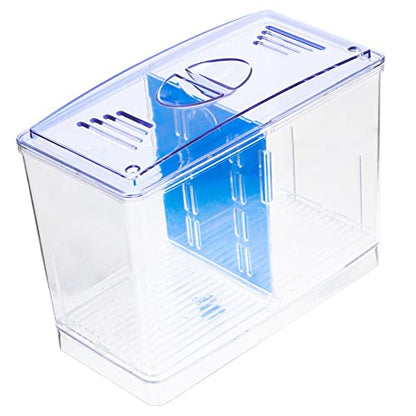 Desktop Fish Breeding Box Aquarium Isolation Tank for Betta Shrimp Fish Divider Space-Saving Design for Safe Breeding and