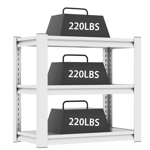JHshop White Aquarium Stand for 40-75 Gallon Fish Tank: Tank Stand Table for Aquarium kit - Metal Fish Stand Cabinet with Storage, Adjustable 3-Tier Fish Tank Rack Shelf 31.5 "L x 18 "W x 34" H