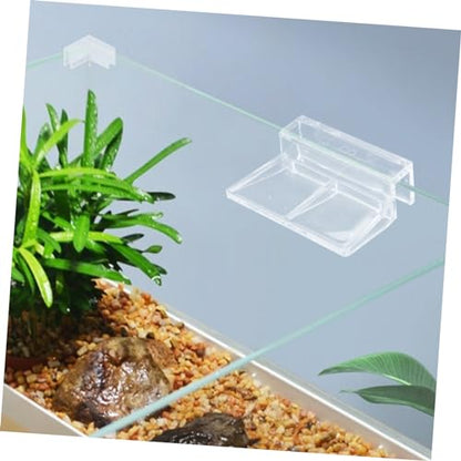 10Pcs Transparent Aquarium Cover Support Racks Easy Install Fish Tank Brackets for Accessories for Fish Tanks and Aquariums