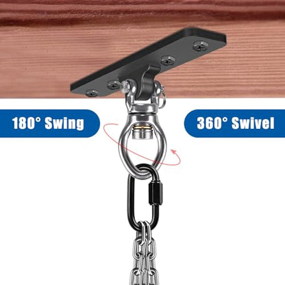 Kipika Heavy Bag Hanger Wall Mount Punching, Heavy Duty Boxing Bag Bracket for Home Gym Indoor Training, Adjustable & Rotatable Punching Bag Bracket for Boxing, Muay Thai - color: ‎B-Black (2 pack)
