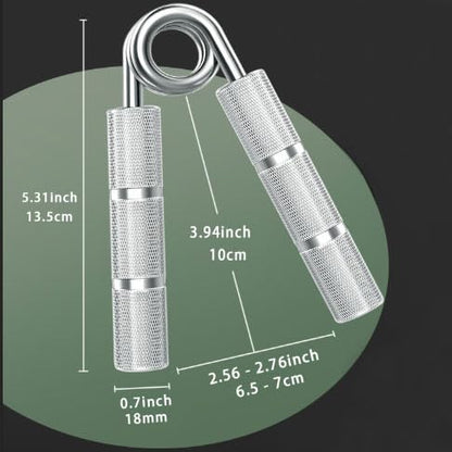 Silver 50LB-400LB Metal Hand Grip Strength Trainer Set - color: Silver, size: 3Pack(50LB-150LB)