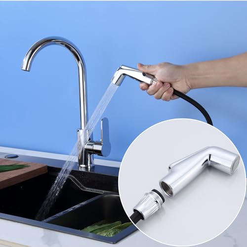 Kitchen Sink Sprayer Replacement,Universal Fit Sink Spray Attachment,Sprayer For Kitchen Sink,Kitchen Faucet Sprayer Replacement Compatible With Delta, Moen, Kohler OEM Brand(Chrome) - color: Chrome