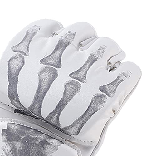 Boxing Gloves MMA Half Mitts Hand Guard Open Palm Gear Half Finger Sport Mittens PU Leather Thicken Pad Breathable Suitable for Grappling