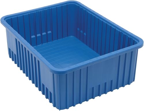 Hudson Exchange 22.5 x 17.5 x 8" Customizable Divider Grid Box Container Tote, Blue