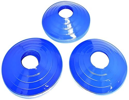 BlueDot Trading High Visibility Disc Cones for Sports, Agility Training, Soccer, Football, Field Cone Markers for Adults or Kids, Blue, Quantity 20-Pack