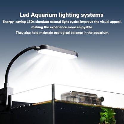 Fish Tank Kit,2.2 Gallon Small Aquarium,Ultra-Clear Nano Aquarium,Betta Fish Tank,Small Fish Tank,Aquarium Starter kit with Light,Filter,Pine Skin Stone,Sand and Artificial Plants - size: 7"L x 7"W x 9.84"H