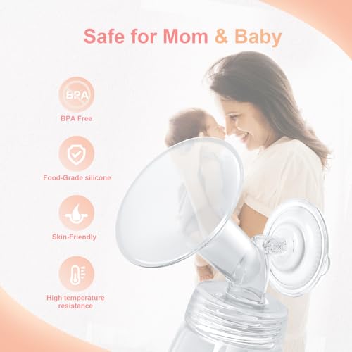 Hranio Breast Pump Parts Compatible with Spectra Replacement Pump Parts 17mm Flange, Spectra Pump Parts S1 S2 Replacements Full Set 2 Set (Full SET-17MM)