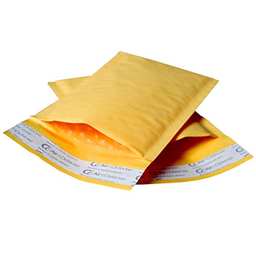 50/500/1000/1500/2000/2500/3000/4000/5000/10000 pcs #000 4x8 Kraft Bubble Padded Envelopes Mailers Shipping Bags AirnDefense (4000)