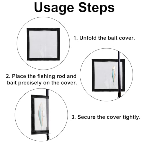 6pcs Clear Fishing Lure Wraps, Transparent Lure Covers Bait Gloves Fish Hook Storage Protectors Pole Sleeve Guard to Keep Fishermen Fishing Safe for Rod