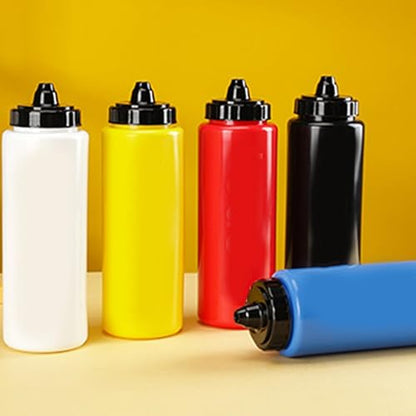 1L Water Bottle with Convenient Squeeze Cap and Long Straw for Athletes on the Move Easy Hydration (Red) - color: Red