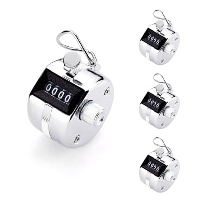 TC-04 Handheld Tally Counter, Digital Pitch Counter Clicker, Mechanical Lap Counter, Taiwan Made Heavy Duty Counter - size: 4-Pack