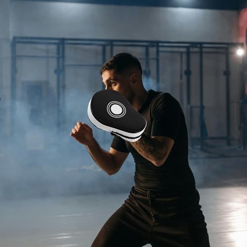 Yardwe Boxing Mitts: PU Curved Punching Hand Pad for Taekwondo Kickboxing Martial Arts Training - Focus Karate Strike Shield Target for Sparring Gear