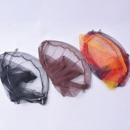 Cabilock Foldable Stainless Steel Fishing Net Head with Nylon Mesh Portable Replacement Fish Landing Net for Outdoor Catching for Freshwater and Saltwater Fishing