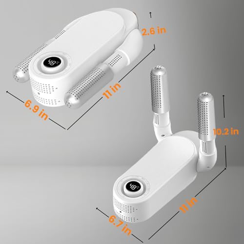 Shoe Dryer Glove Dryer, Dry Wet Shoes with 360°Heat Blower, Intelligent Shoes Dryer with Four Timer, Suitable for Sneaker, Glove, Boots, Ski Boot, Helmet, Folding and hanging Design