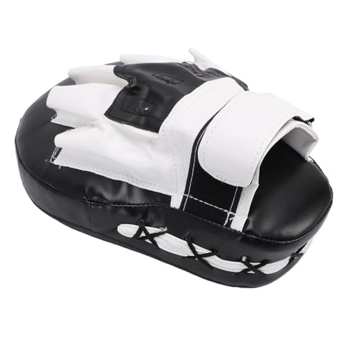 Asixxsix Boxing Curved Focus Punching Mitts, Leatherette Training Hand Pads Training Gloves with Adjustable Strap, PU Leather Boxing Pads Curved Focus Mitts - color: Blue