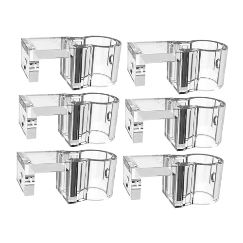 6X Aquarium Plant Holder, Aquarium Planter Cup, Transparent,Hanging Tank Plant Pot for Tank Scene Arrangement, 4.1cmx2cm - size: 4.1cmx2cm