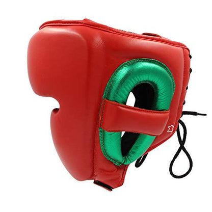 adidas Adistar Pro Boxing Headguard - for Men, Women, Unisex - color: RED/GREEN, size: Medium